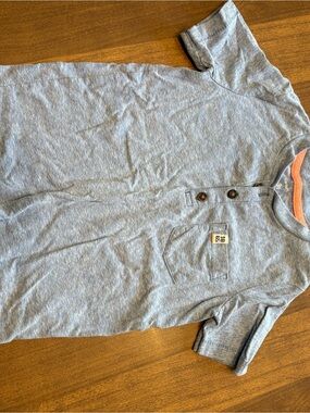 Carter's Light Blue Henley Pocket Tee
